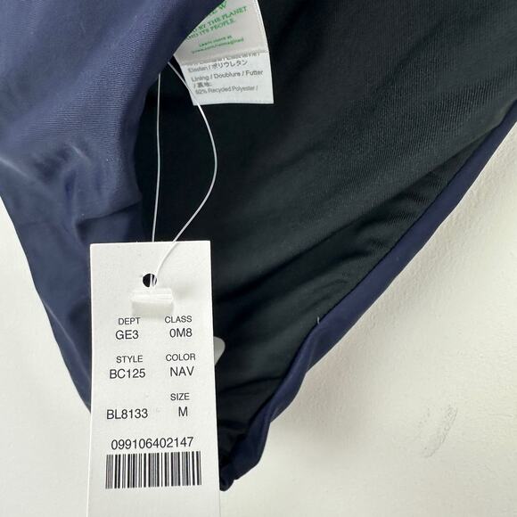 J.Crew Curved Waist Cheeky Bikini Bottom Beach Swim Minimalist Navy Blue M NWT - Picture 5 of 11